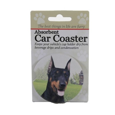 Car Coaster 2.5" Doberman Car Coaster Absorbant Pet Dog E & S Pet  -  Coasters