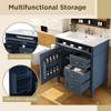 Okak Modern Freestanding Bathroom Vanity with Sink Combo,Solid Wood Bathroom Storage Cabinet with 3 Drawers & Door - 2 of 4