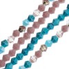 Crystal Lane DIY Designer 7in Four Bead Strands Glass Bicone Purple and Blue Mix 4mm - 3 of 4