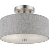 Livex Lighting Dakota 2 - Light Semi-Flush Mount in  Brushed Nickel/Shiny White - 3 of 3