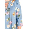Women's Lace Up Floral Brushed Knit Top - Oddi - 3 of 3
