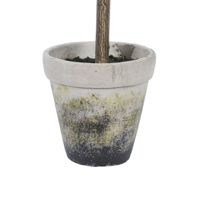 22" Dark Purple Artificial Orchid Spray in Ceramic Pot