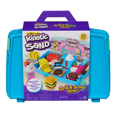 Kinetic Sand, Folding Sand Box with 2lbs of Kinetic Sand and Mold and Tools