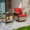 EAGLE PEAK Classic 2-Piece Patio Bistro Set with Swivel Rocker Chair and Side Table, 360° Swivel Wicker Outdoor Furniture - 2 of 4