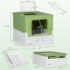 Fully Enclosed Cat Litter Box with Front Entry, Top Exit - 3 of 4