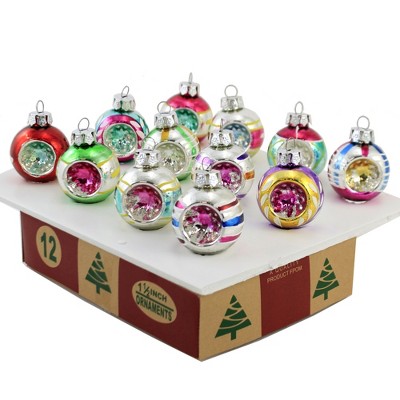 Holiday Ornament 1.5" 12 Pc Boxed Heirloom Mini  -  Tree Ornaments
