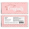 Big Dot of Happiness Rose Gold Grad - Candy Bar Wrapper Graduation Party Favors - Set of 24 - 2 of 4