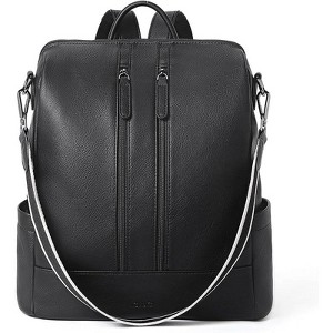 Leather Backpack Purse  Convertible Large Travel Ladies Designer Fashion Casual College Shoulder Bag - 1 of 4