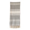 Hand Woven Striped Outdoor Picnic Blanket Gray Polyester by Foreside Home & Garden - 4 of 4