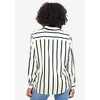 ellos Plus Size Button Front Satin Shirt - 3 of 4