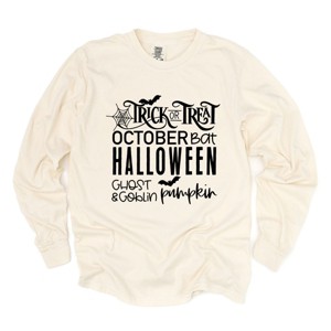 Simply Sage Market Halloween Sayings Garment Dyed Long Sleeve - 1 of 4