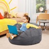 MAYEERTY Bean Bag Chair 4ft Foam Filled Soft Removable Cover Comfy for Adults Kids Living Room Bedroom Dorm - 2 of 4