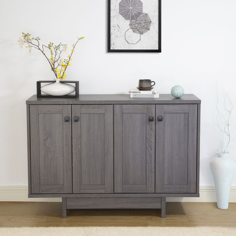 FC Design 47"W Sideboard Storage Cabinet, Dining Server Cupboard Buffet Table with Two Storage Cabinets, 2 of 7