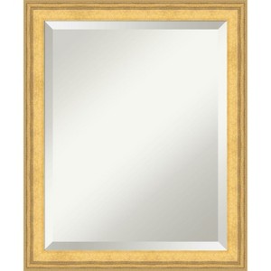 Amanti Art Owen Gold Beveled Wood Framed Bathroom Vanity Wall Mirror - 1 of 4