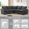 CIPACHO 86*86" Modern L Shape Modular Sofa, 5 Seat Chenille Sectional Couch Set with 2 Pillows Included - 4 of 4