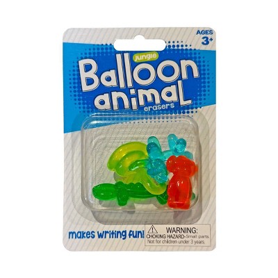 Big Time Toys Balloon Animal Erasers Jungle