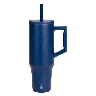 Elemental® Commuter Series Stainless Steel 40-Oz Commuter Insulated Tumbler with 2 Straws and Handle