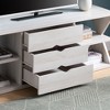60"Modern TV Stand with Four Open Shelves and Three Storage Drawers Easy Access Drawers, Holds Up to 100lbs for Living Room and Bedroom - 2 of 4