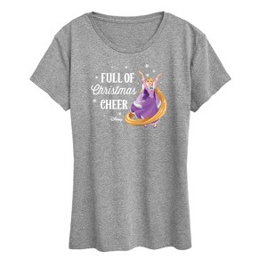 Women's - Disney - Full Of Christmas Cheer Rapunzel Short Sleeve Graphic T-Shirt - 1 of 4