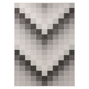 NICOLE MILLER NEW YORK Patio Country Ombre Chevron Indoor Outdoor Area Rug - 1 of 4