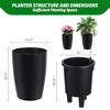 ODK 16 in Tall Planters Set of 2, Plant Pots, Self Watering Pots for Indoor Plants, Flower Pots With Built-In Drainage, for Patio, Porch, Living Room - 2 of 4