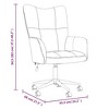 vidaXL Relaxing Chair Light Gray Velvet (100% polyester), steel Standard - Cream - 4 of 4