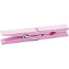 Juvale 100-Count Pink Wooden Clothes Pins 4" for Laundry & Decorate Photos/ Pictures/ Postcards, Clothespins for Baby Shower - 3 of 4