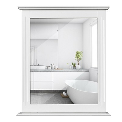 bathroom mirrors with shelves