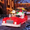 Tangkula 7.7 FT Long Christmas Inflatables Lighted Xmas Inflatable Santa Claus - 2 of 4