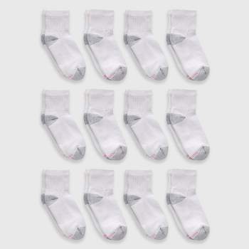 Hanes Women's Extended Size Cushioned 10+2 Bonus Pack Ankle Socks - 8-12