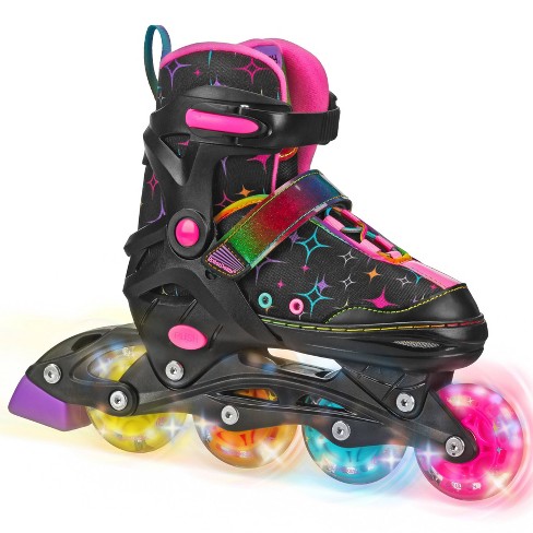 Roller Derby Stryde Lighted Girl's Adjustable Skate Black/Pink - image 1 of 4