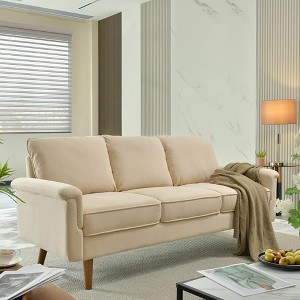 XIZZI 3 Seater Sofa Couch with Deep Seats, Modern Upholstered Sofa with Armrests, Comfy Couches for Living Room, Bedroom and Office - 1 of 4