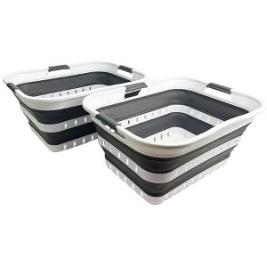 SAMMART 42L (11 gallon) Collapsible Plastic Laundry Basket - 1 of 4