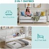 Twin daybed with Trundle, Metal Twin Daybed and Trundle Set, Day Bed Sofa Bed Frame with Steel Slat Support, Multifunctional Daybed Frame - 4 of 4