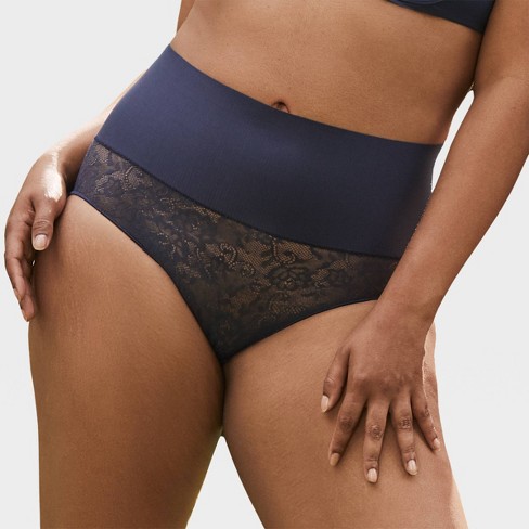 Maidenform Lace Thong Shapewear Navy 2XL Women's