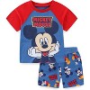 Disney Mickey Mouse Boys Short Sleeve T-Shirt and French Terry Short Set for Toddler and Big Kids - 2 of 4