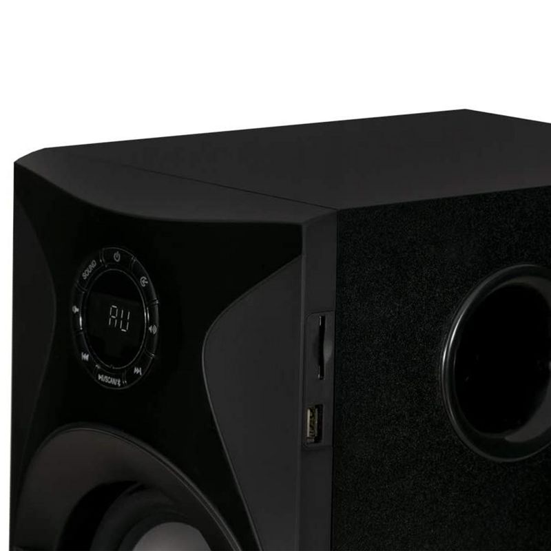 Acoustic Audio by Goldwood AA5400 Surround Sound System Set Home Theater w/Subwoofer, 5 Wired Satellite Speakers, LED Display, & Remote Control, Black, 4 of 7