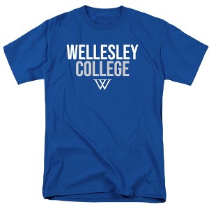 Men's Wellesley College Official Stacked T-Shirt Stacked - 1 of 4