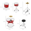 Best Choice Products 5-Piece Kids Beginner Junior Size Drum Set, Percussion Instrument Starter Kit w/ Stool - 2 of 4