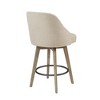 Starlight Canyon Home,Beige Swivel Counter Stools with Solid Wood Frame for Kitchen or Bar Use - 3 of 4