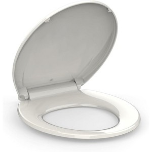 Slow-Close Toilet Seat, Quiet Polypropylene (PP) Toilet Lid with Secure Hinges, Easy to Install & Clean - 1 of 4