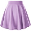 Women's Basic Stretch Flared Skater Skirt - Versatile Casual Mini Skirt for Effortless Style Lilac - 2 of 4