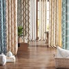 PAGED Curtains Fretwork Print Grommet Top Window Curtain Panel Privacy Assured with Light Filtering for Bedroom, Living Room - 2 of 4