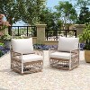 Christopher Knight Home Milles 360° Swivel Bohemian Patio Lounge Chair with Handwoven Rope and Cushions (Set of 2) - 2 of 4