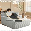 AENKYO Oversized Corduroy Sleeper Sofa Bed & Cloud Lounge Chair,2 Pillows | Boneless Upholstered Chaise for Living Room - 3 of 4