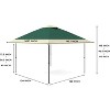 12x12ft Instant Outdoor Shade Tent – Adjustable Height Folding Gazebo Shelter, Heavy Duty Portable Canopy for Camping, Backyard, and Events - 3 of 4