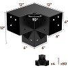Pergola Corner Brackets, Heavy Duty 3-Way Right Angle Connectors, Quick Assembly Timber Framing for Gazebos, Patio Pergolas - 2 of 4