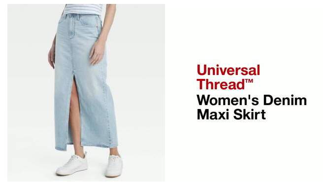 Women's Denim Maxi Skirt - Universal Thread™, 2 of 11, play video