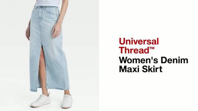 Women's Denim Maxi Skirt - Universal Thread™, 2 of 11, play video