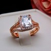 Nancy Wedding Ring Set for Women Rose Gold Sterling Silver Bridal Engagement Band Ginger Lyne Collection (7) - 2 of 4